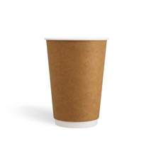 16oz PLA coated Double Wall Cup/ brown print
