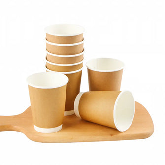 2 Layer Kraft Hot Paper Cups 16OZ- 500ml (500pcs/carton)