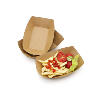 Kraft paper food tray S02 (1000 Pcs/ctn)
