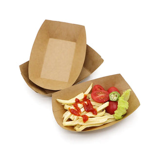 Kraft paper food tray S03  (1000 Pcs/ctn)