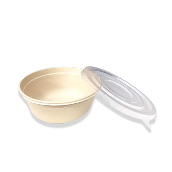PP155 lid for Bagasse bowl 500ml (1000 Pcs/ctn)