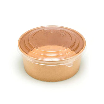 PET lid for Kraft paper bowl 750/1000ml (500 Pcs/ctn)