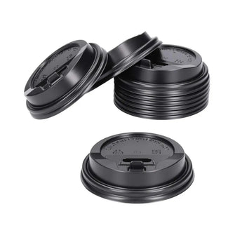 Black Heat Lid With Non Lock 90 For 12-16-22OZ Glass (1,000pcs/carton)