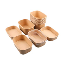 Kraft rectangular bowl 580ml (300 Pcs/ctn)