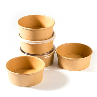 Kraft paper bowl 1300ml (TP) (400 Pcs/ctn)